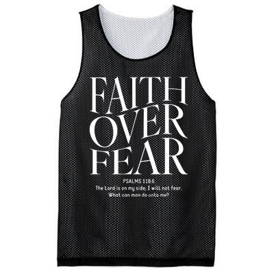 Faith Over Fear Christian Mesh Reversible Basketball Jersey Tank