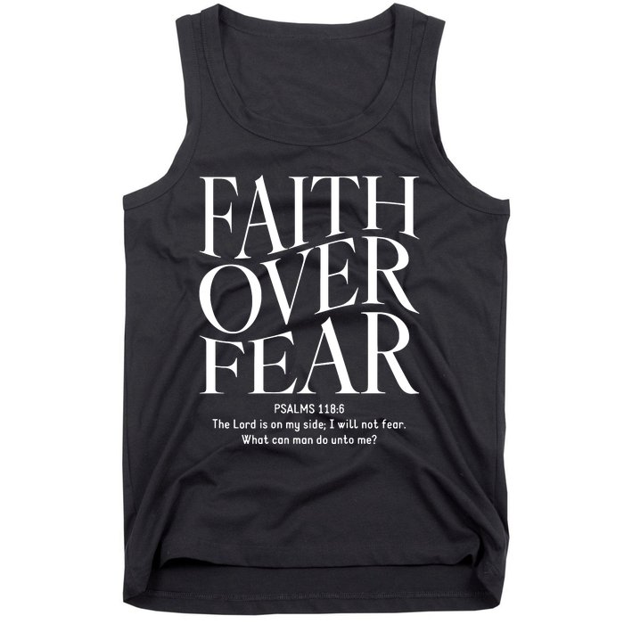 Faith Over Fear Christian Tank Top