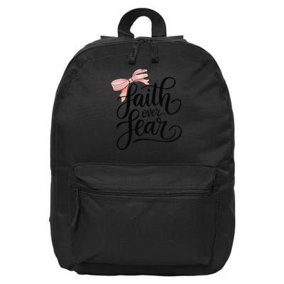 Faith Over Fear Bow Christian Teen Girl God Good Sister 16 in Basic Backpack