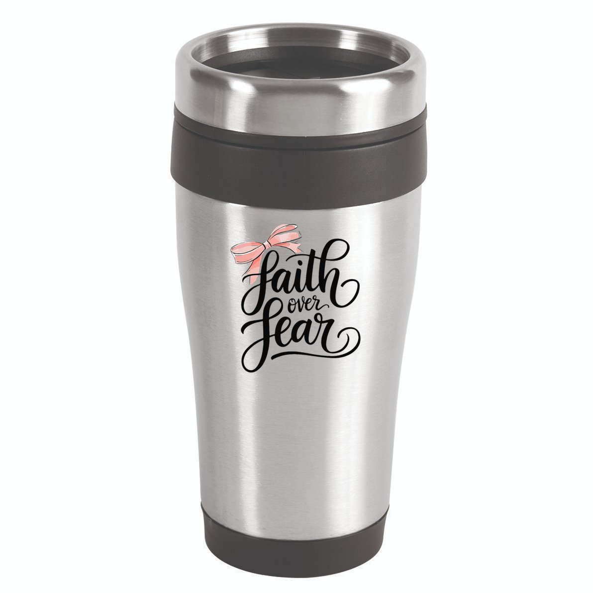 Faith Over Fear Bow Christian Teen Girl God Good Sister 16oz Travel Tumbler