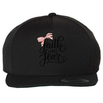 Faith Over Fear Bow Christian Teen Girl God Good Sister Wool Snapback Cap