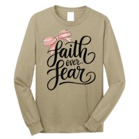 Faith Over Fear Bow Christian Teen Girl God Good Sister Long Sleeve Shirt