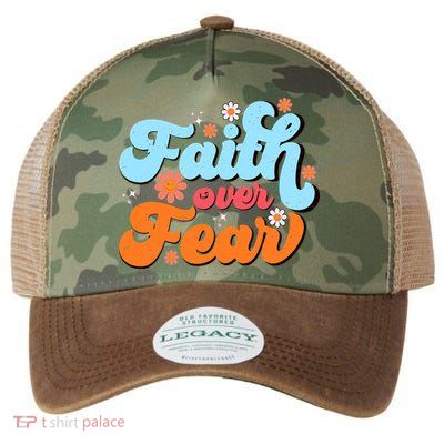 Faith Over Fear Floral Vintage Retro Legacy Tie Dye Trucker Hat