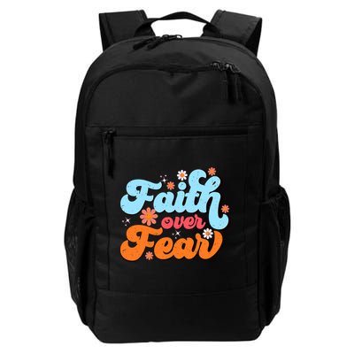 Faith Over Fear Floral Vintage Retro Backpack
