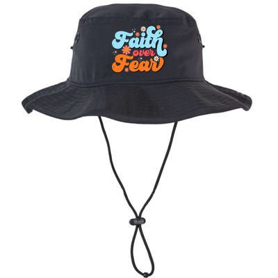 Faith Over Fear Floral Vintage Retro Bucket Hat