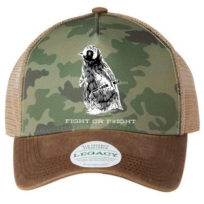 Fight or Flight Funny Penguin Pun Fight Or Flight Meme  Legacy Tie Dye Trucker Hat