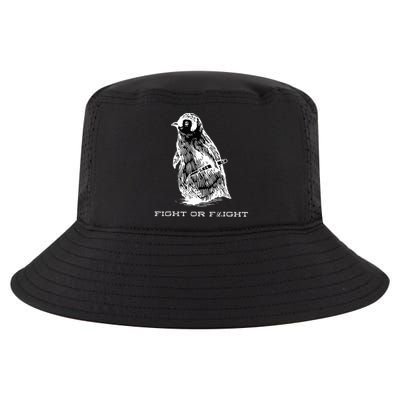 Fight or Flight Funny Penguin Pun Fight Or Flight Meme  Cool Comfort Performance Bucket Hat