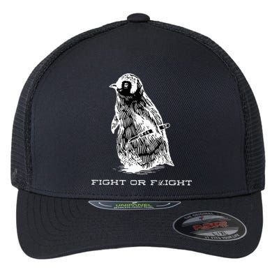 Fight or Flight Funny Penguin Pun Fight Or Flight Meme  Flexfit Unipanel Trucker Cap