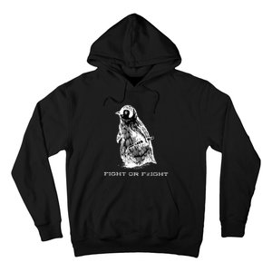 Fight or Flight Funny Penguin Pun Fight Or Flight Meme  Hoodie