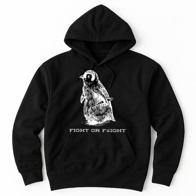 Fight or Flight Funny Penguin Pun Fight Or Flight Meme  Hoodie