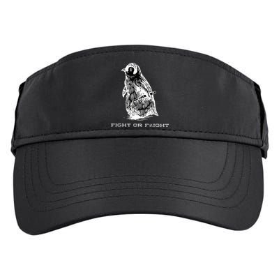 Fight or Flight Funny Penguin Pun Fight Or Flight Meme  Adult Drive Performance Visor