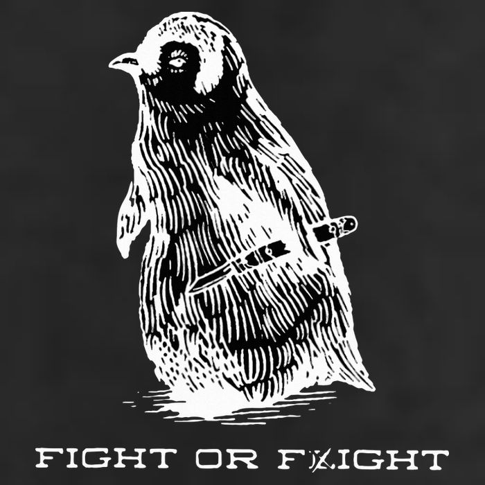Fight or Flight Funny Penguin Pun Fight Or Flight Meme  Beanie
