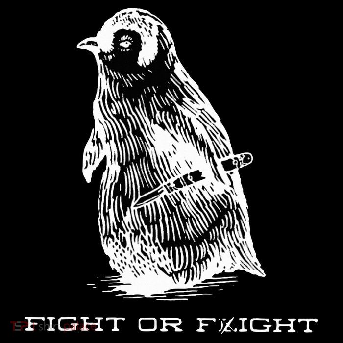 Fight or Flight Funny Penguin Pun Fight Or Flight Meme  Flatbill Hat