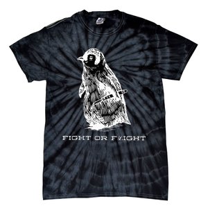 Fight or Flight Funny Penguin Pun Fight Or Flight Meme  Tie-Dye T-Shirt