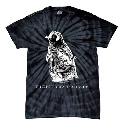 Fight or Flight Funny Penguin Pun Fight Or Flight Meme  Tie-Dye T-Shirt