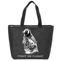 Fight or Flight Funny Penguin Pun Fight Or Flight Meme  Zip Tote Bag