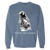 Fight or Flight Funny Penguin Pun Fight Or Flight Meme  Garment-Dyed Sweatshirt