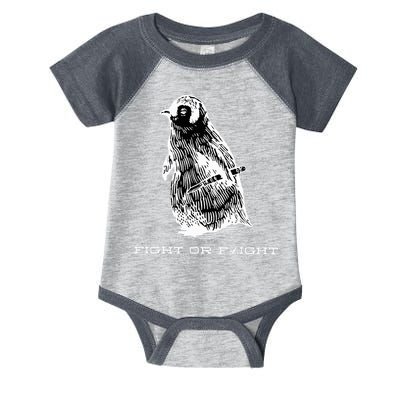 Fight or Flight Funny Penguin Pun Fight Or Flight Meme  Infant Baby Jersey Bodysuit