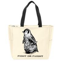 Fight Or Flight Funny Penguin Pun Fight Or Flight Meme Zip Tote Bag