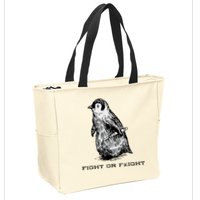 Fight Or Flight Funny Penguin Pun Fight Or Flight Meme Zip Tote Bag