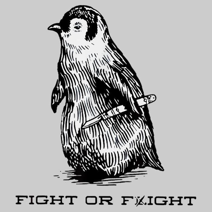 Fight Or Flight Funny Penguin Pun Fight Or Flight Meme Bucket Hat