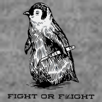 Fight Or Flight Funny Penguin Pun Fight Or Flight Meme Tall Sweatshirt