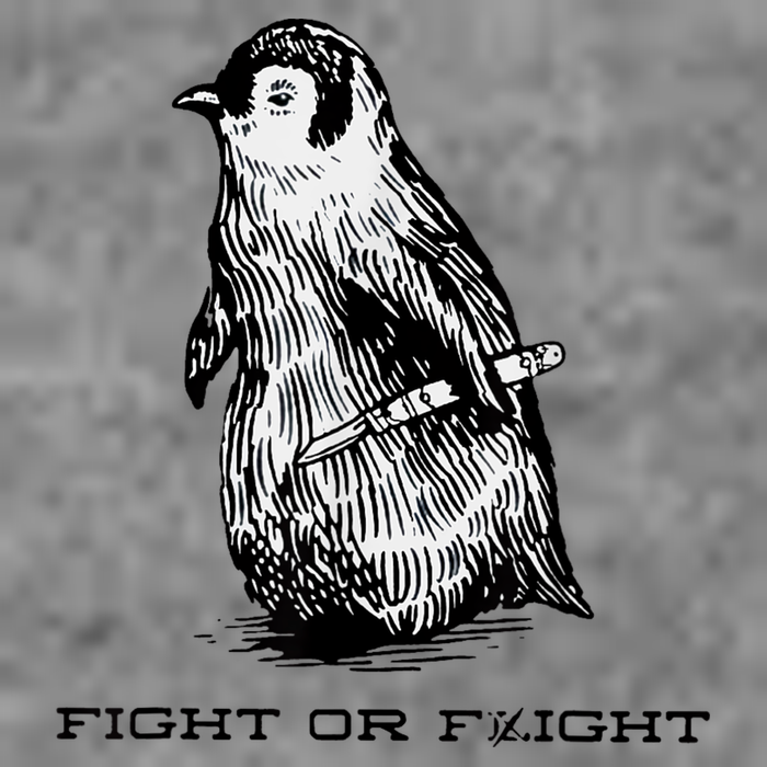 Fight Or Flight Funny Penguin Pun Fight Or Flight Meme Tall Sweatshirt