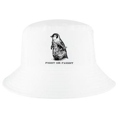 Fight Or Flight Funny Penguin Pun Fight Or Flight Meme Cool Comfort Performance Bucket Hat