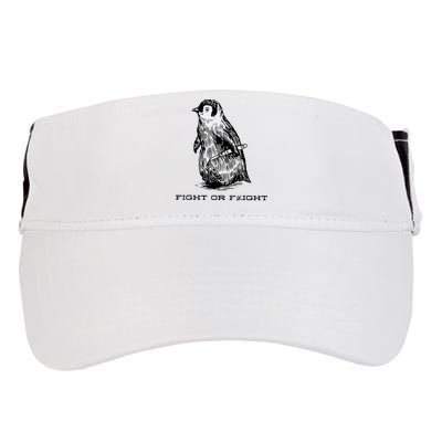 Fight Or Flight Funny Penguin Pun Fight Or Flight Meme Adult Drive Performance Visor