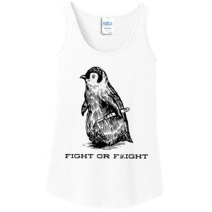 Fight Or Flight Funny Penguin Pun Fight Or Flight Meme Ladies Essential Tank