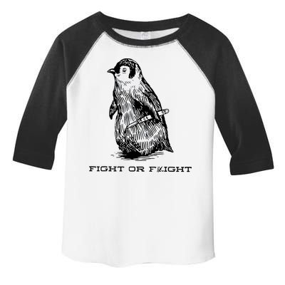 Fight Or Flight Funny Penguin Pun Fight Or Flight Meme Toddler Fine Jersey T-Shirt