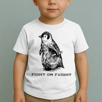 Fight Or Flight Funny Penguin Pun Fight Or Flight Meme Toddler T-Shirt