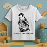Fight Or Flight Funny Penguin Pun Fight Or Flight Meme Toddler T-Shirt