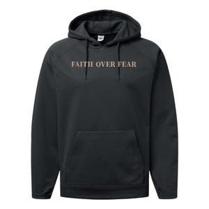 Faith Over Fear Christian Performance Fleece Hoodie