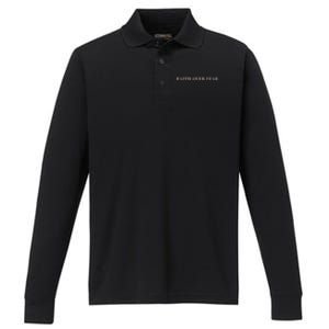 Faith Over Fear Christian Performance Long Sleeve Polo