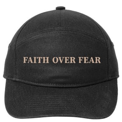 Faith Over Fear Christian 7-Panel Snapback Hat
