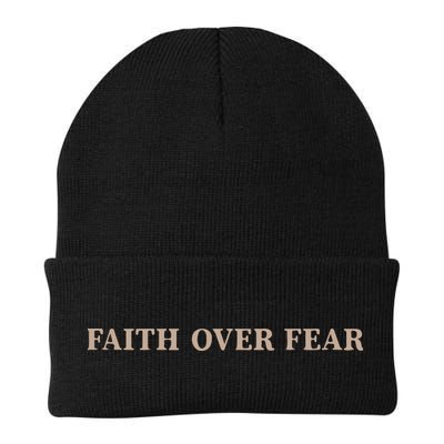 Faith Over Fear Christian Beanie