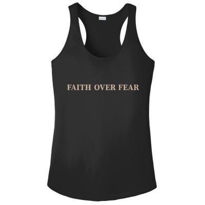 Faith Over Fear Christian Ladies PosiCharge Competitor Racerback Tank