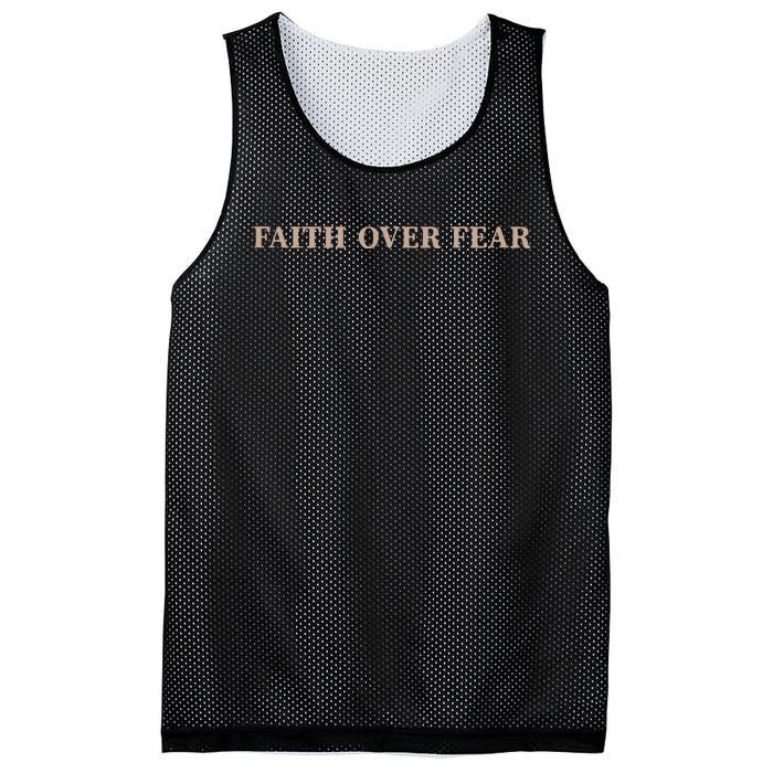 Faith Over Fear Christian Mesh Reversible Basketball Jersey Tank