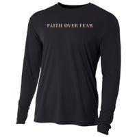 Faith Over Fear Christian Cooling Performance Long Sleeve Crew