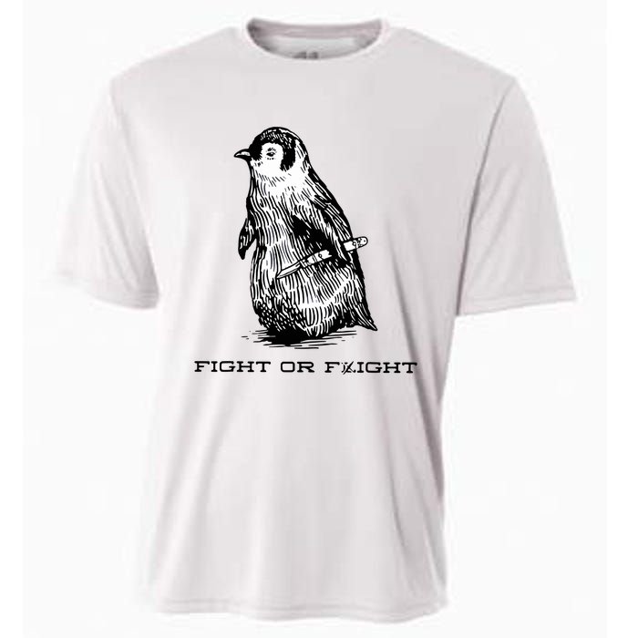 Fight Or Flight Funny Penguin Pun Fight Or Flight Meme Cooling Performance Crew T-Shirt