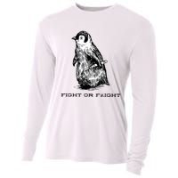 Fight Or Flight Funny Penguin Pun Fight Or Flight Meme Cooling Performance Long Sleeve Crew