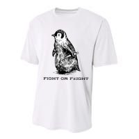 Fight Or Flight Funny Penguin Pun Fight Or Flight Meme Performance Sprint T-Shirt