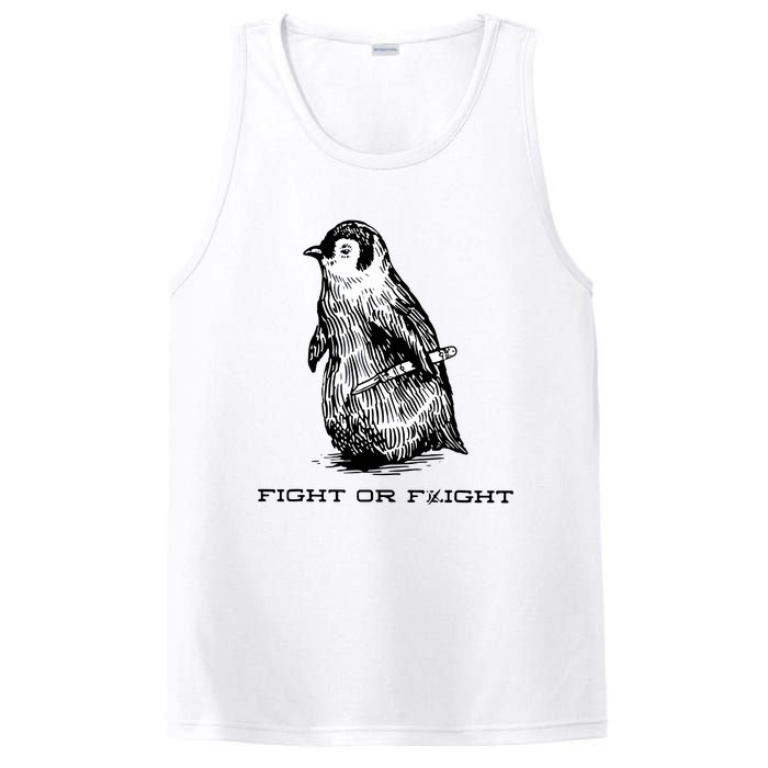 Fight Or Flight Funny Penguin Pun Fight Or Flight Meme PosiCharge Competitor Tank