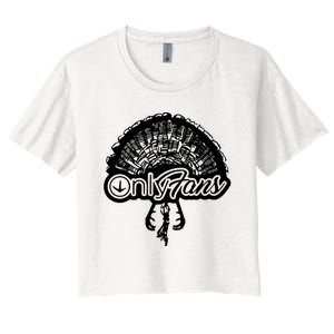 Funny Only Fans Turkey Hunting Women's Crop Top Tee