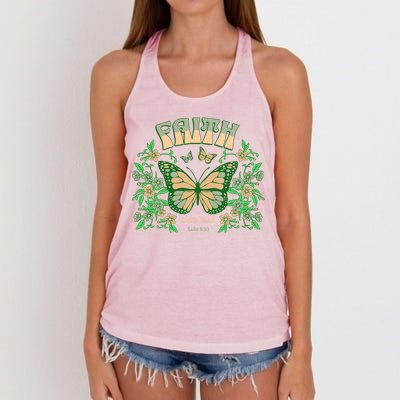 Faith Over Fear Christian Motivational Women's Knotted Racerback Tank