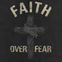 Faith Over Fears Christian Cross American Cool Comfort Performance Bucket Hat