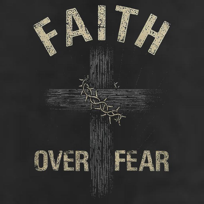 Faith Over Fears Christian Cross American Cool Comfort Performance Bucket Hat