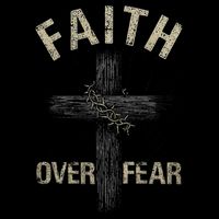 Faith Over Fears Christian Cross American Cooling Performance Crew T-Shirt