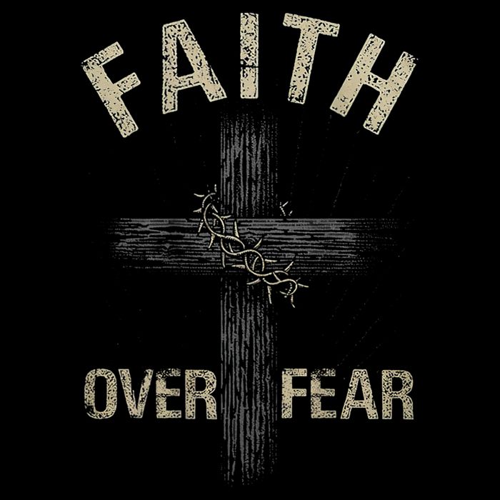 Faith Over Fears Christian Cross American Cooling Performance Crew T-Shirt